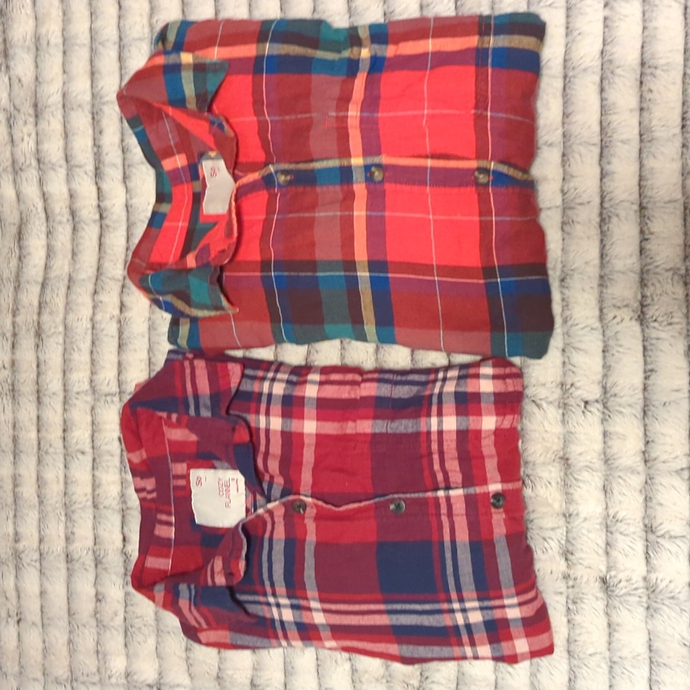 Bundle of flannel shirts